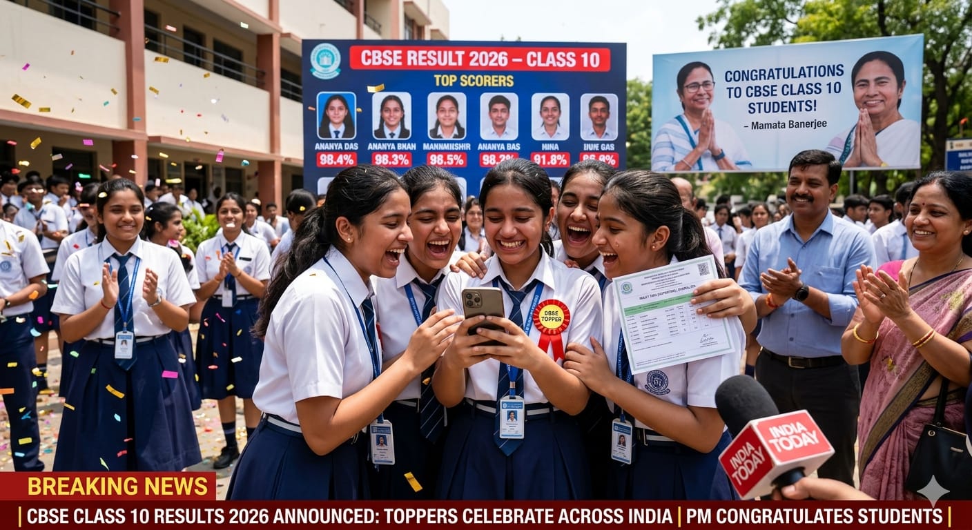 CBSE Result 2026 : প্রকাশিত সিবিএসই-র দশমের ফলাফল, দাপট মেয়েদের, শুভেচ্ছা মমতার