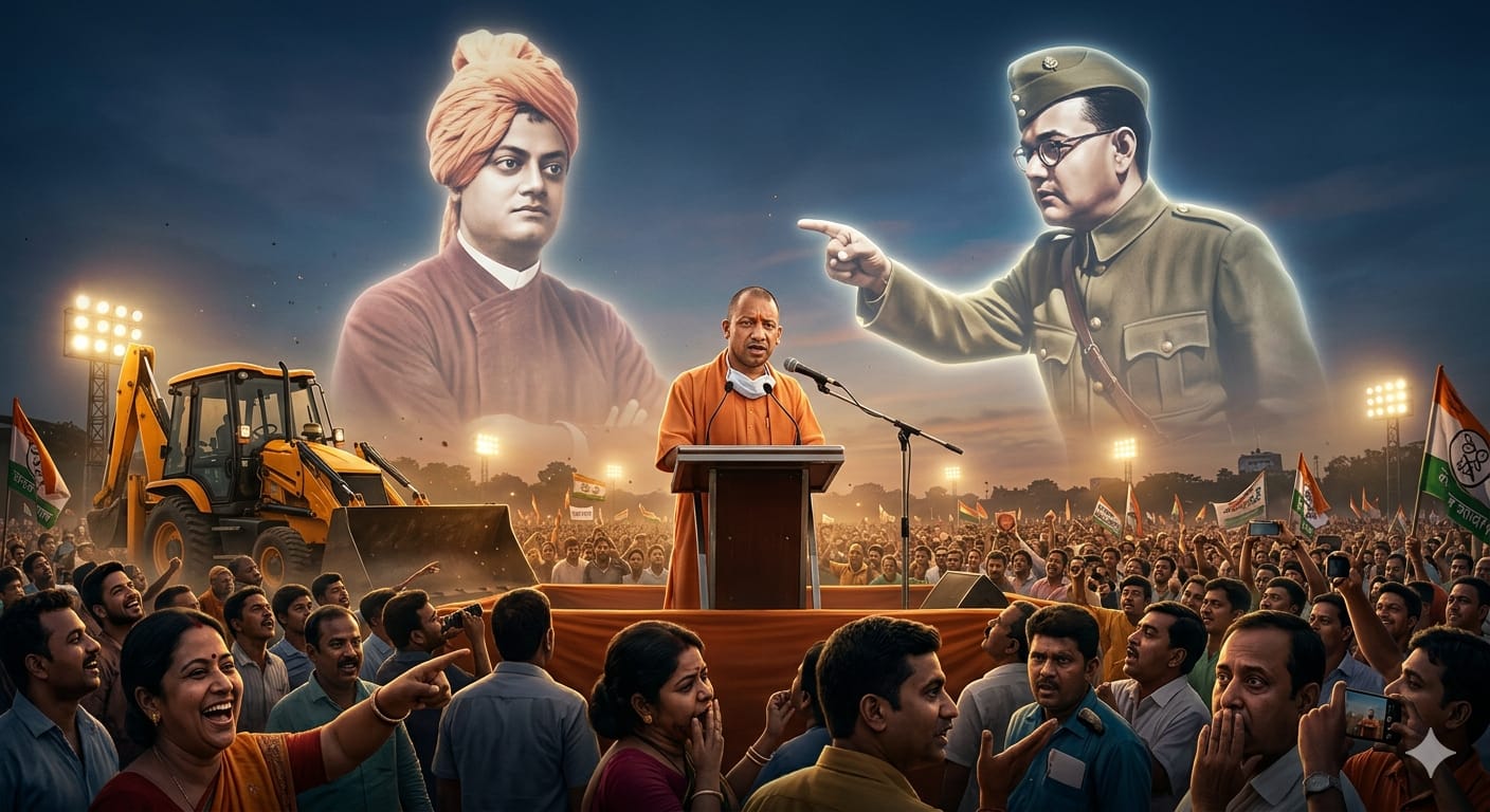 Yogi on Vivekananda : "স্বামী বিবেকানন্দ বলেছিলেন 'তোমরা আমাকে রক্ত দাও আমি তোমাদের স্বাধীনতা দেব' স্বামী বিবেকানন্দ আর নেতাজিকে গুলিয়ে দিলেন যোগী আদিত্যনাথ