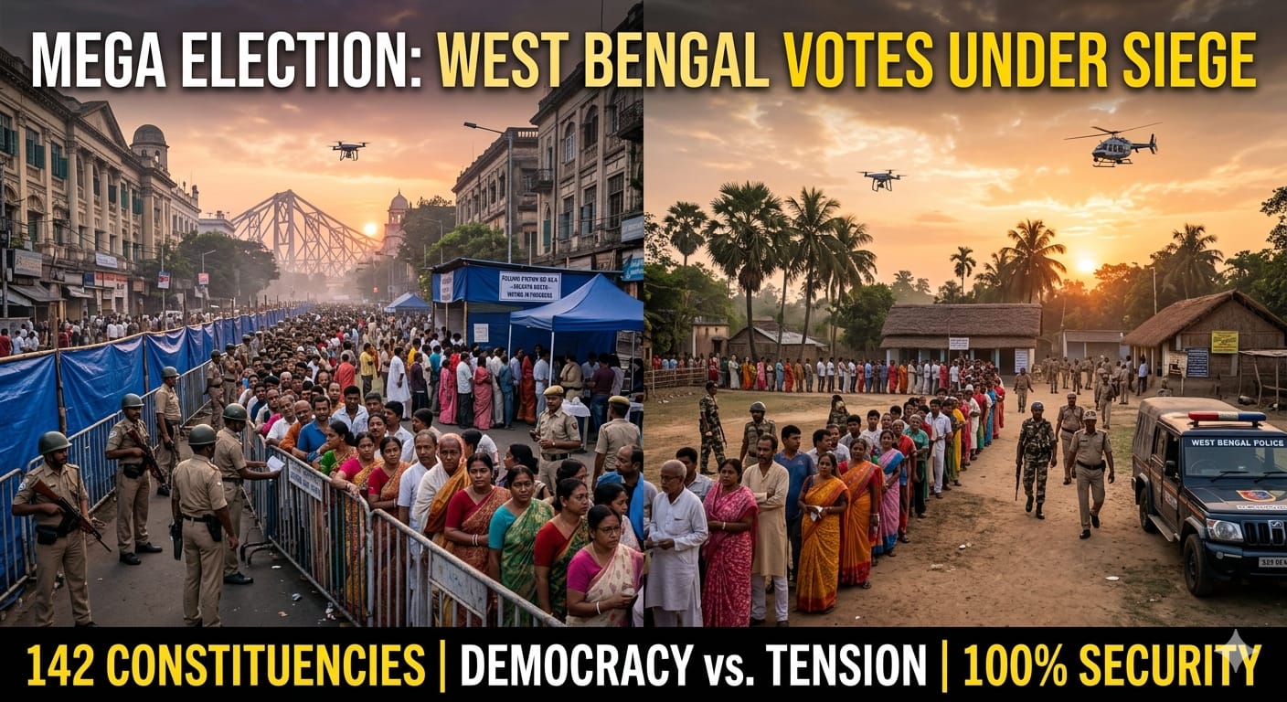 Bengal Vote Today : আজ বাংলার ১৪২ কেন্দ্রে ভোট, নজিরবিহীন নিরাপত্তায় কড়া নির্বাচন কমিশন