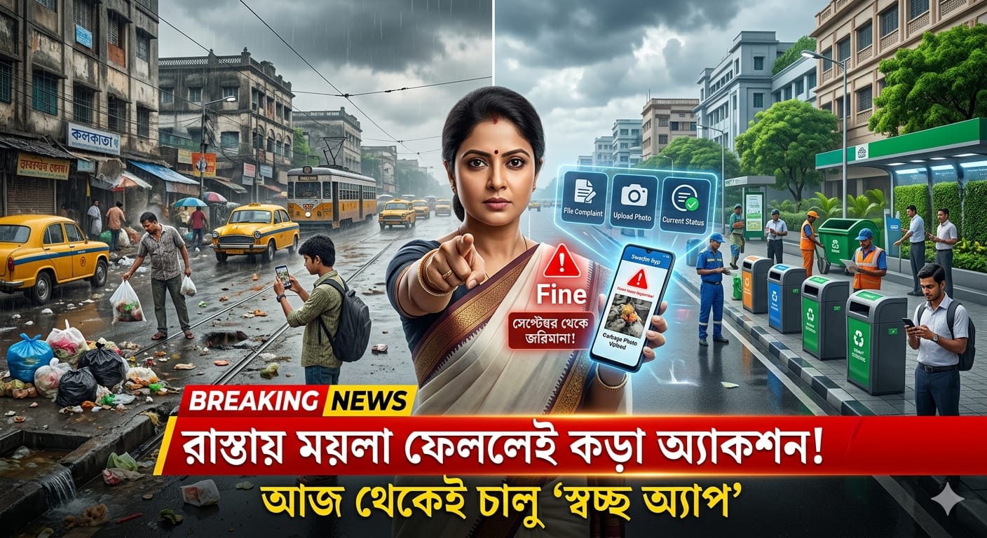রাস্তায় ময়লা ফেললেই কড়া অ্যাকশন! আজ থেকেই বাংলায় চালু ‘স্বচ্ছ অ্যাপ’, বড় ঘোষণা অগ্নিমিত্রার