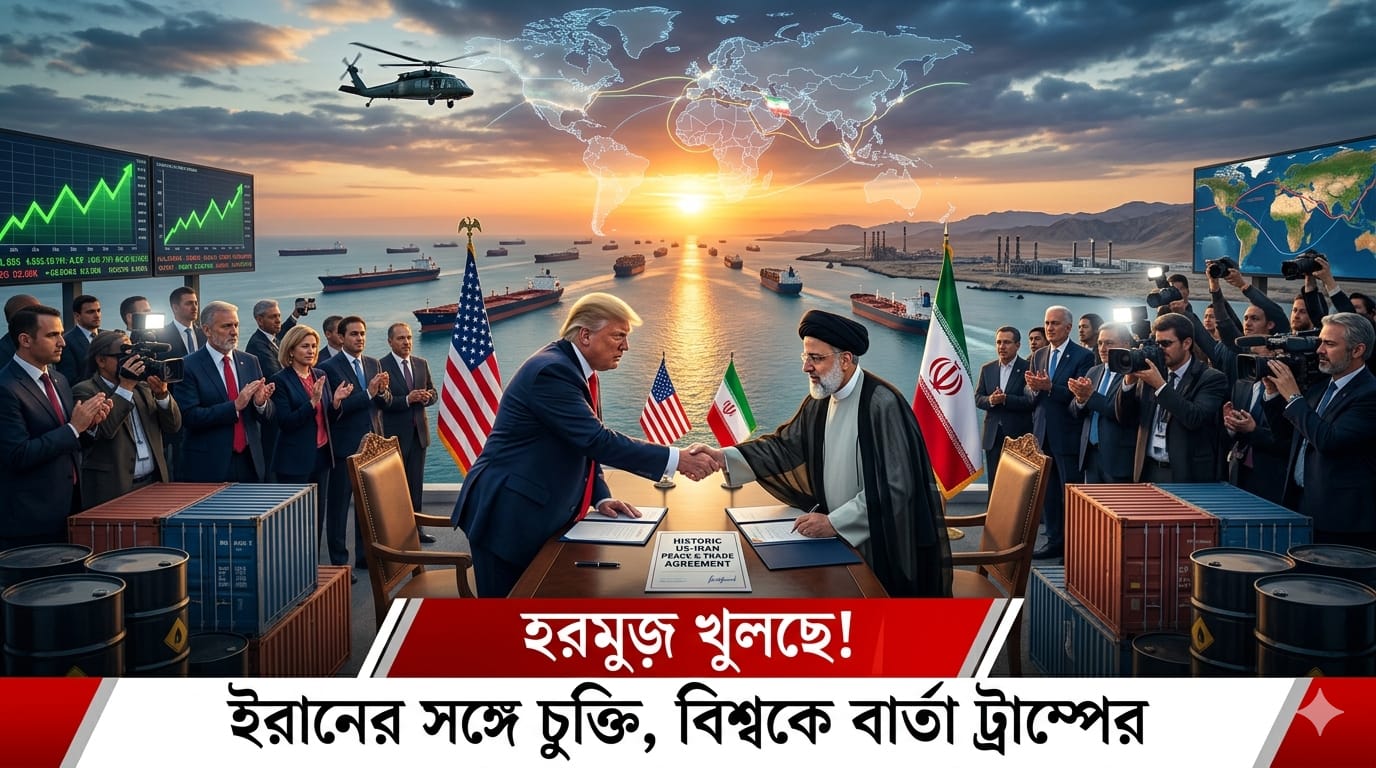 ইরানের সঙ্গে ঐতিহাসিক চুক্তি! হরমুজ খুলছে, ‘সব জাহাজ ইঞ্জিন চালু করুক’ বিশ্বকে বার্তা ট্রাম্পের